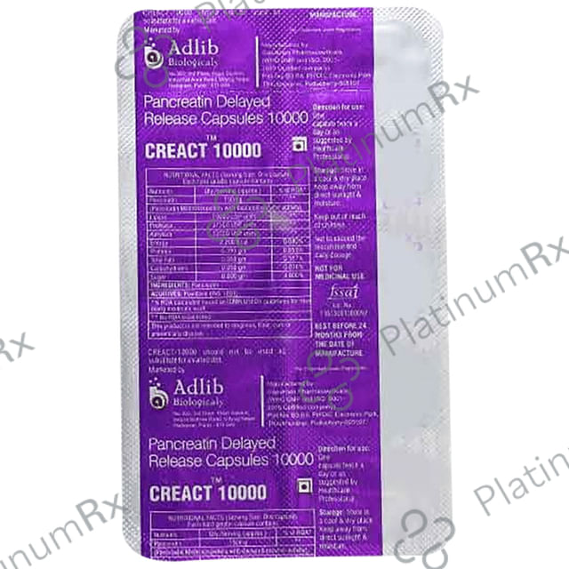 Creact 10000mg Capsule DR 10s