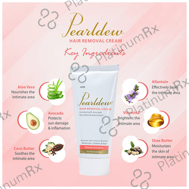 Pearldew Hair Removal Cream (60gm Each) 4 Tubes