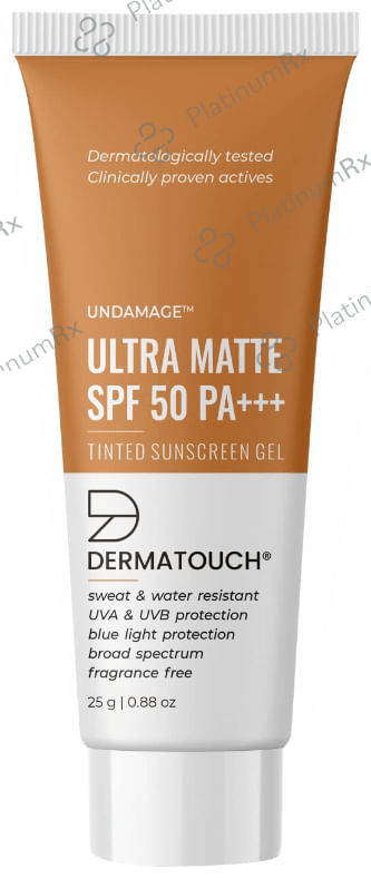 Dermatouch Ultra Matte Tinted Sunscreen Gel SPF 50 PA+++ 25 gm