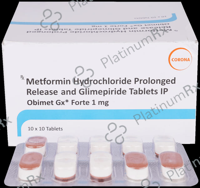 Obimet GX Forte 1/1000mg Tablet PR 10s