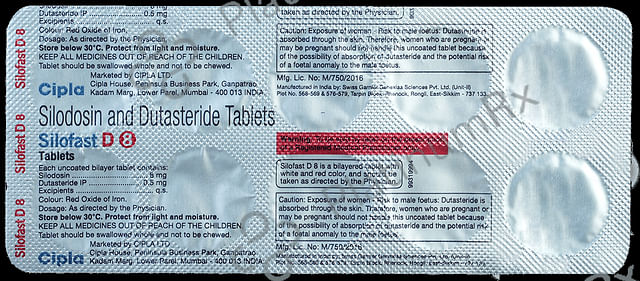 Silofast D 8/0.5mg Tablet 10s