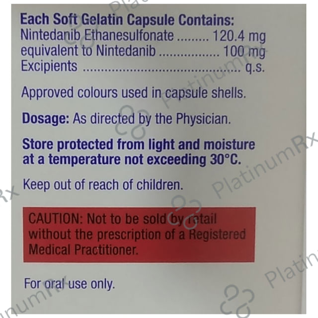 Nintib 100mg Soft Gelatin Capsule 10s