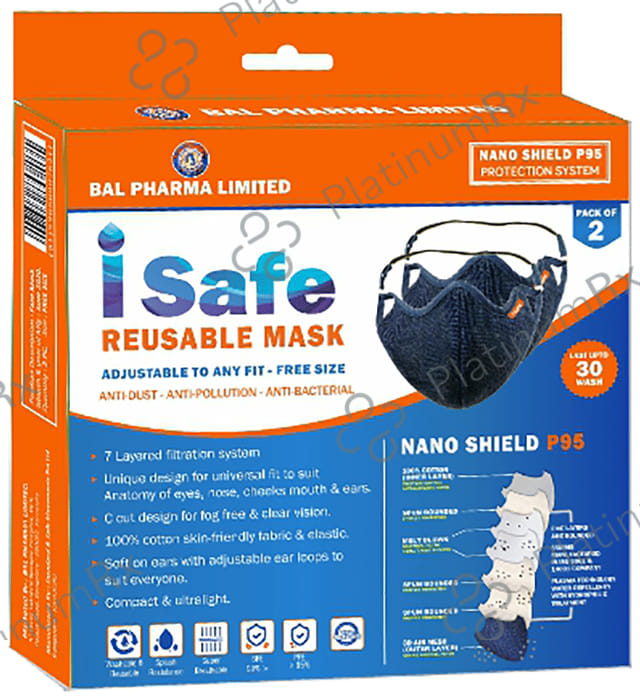 i Safe Nano Shield P95 Reusable Mask 2 masks