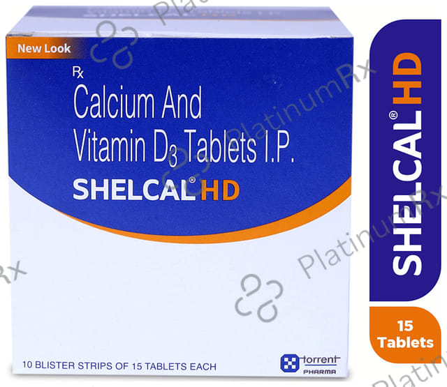 Shelcal HD 500mg/500IU Tablet 15s