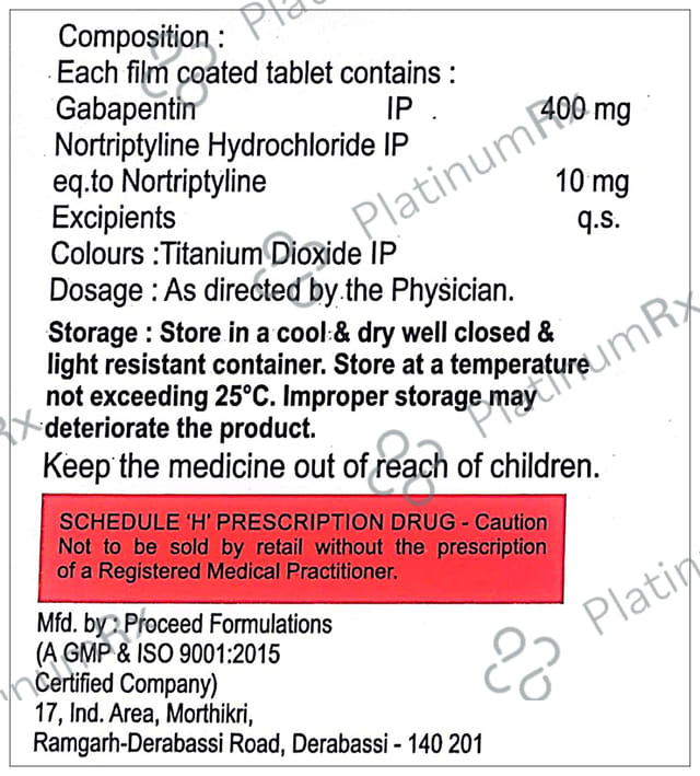 Gabaraksh NT 400/10mg Tablet 10s