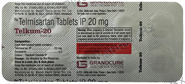 Telkum 20mg Tablet