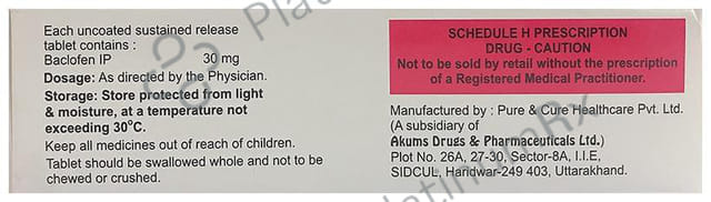 Bacrite XR 30mg Tablet SR 10s