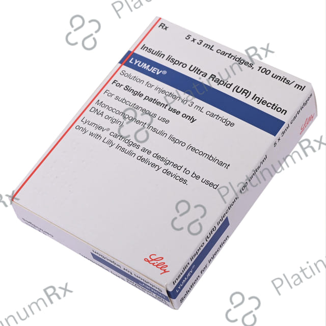 Lyumjev 100IU Cartridge Injection 3ml