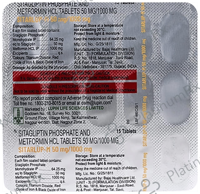 Sitarlup M 50/1000mg Tablet 15s