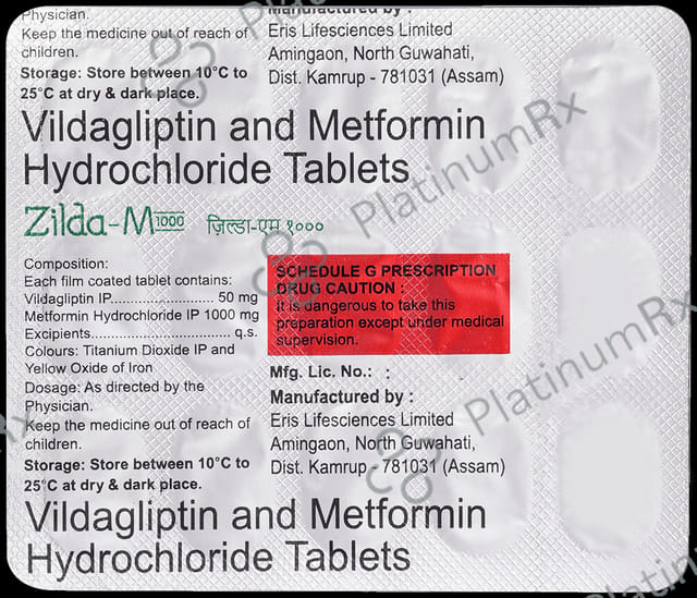 Zilda M 1000/50mg Tablet 15s