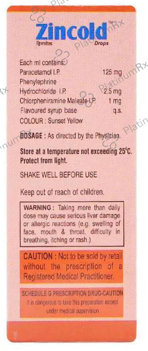 Zincold 1/125/2.5mg Drop 15ml