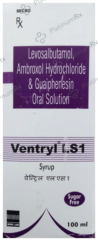 Ventryl LS 1/15/50mg Sugar Free Syrup 100ml
