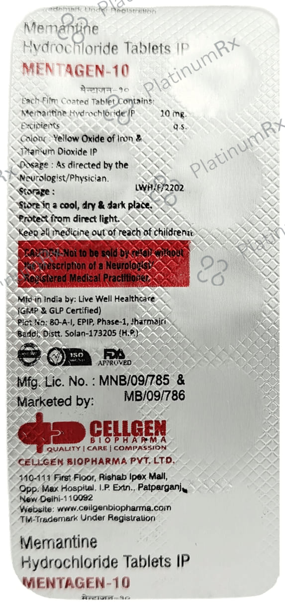 Mentagen 10mg Tablet