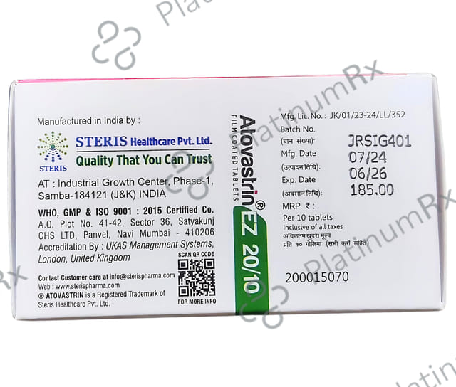 Atovastrin EZ 20/10mg Tablet 10s