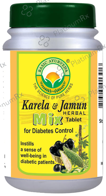 Basic Ayurveda Karela & Jamun Herbal Mix Tablet