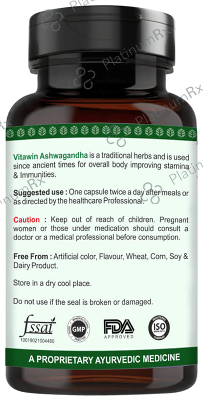 Vitawin Ashwagandha Vegetarian Capsule
