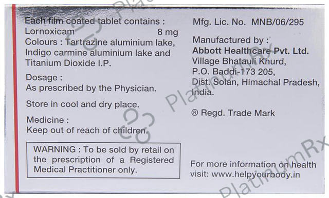Lorsaid SD 8mg Tablet 10s
