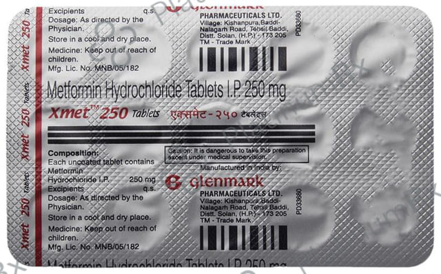 Xmet 250mg Tablet 15s