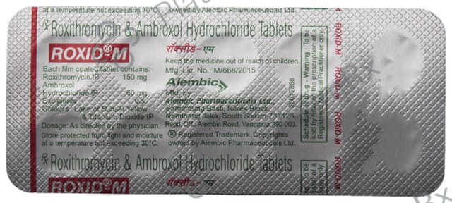 Roxid M 150/60mg Tablet 10s