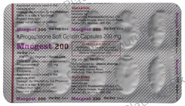 Macgest 200mg Capsule 10s