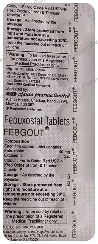 Febgout 40mg Tablet