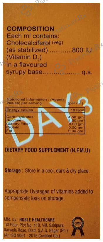 Day 3 Oral Drops 15ml