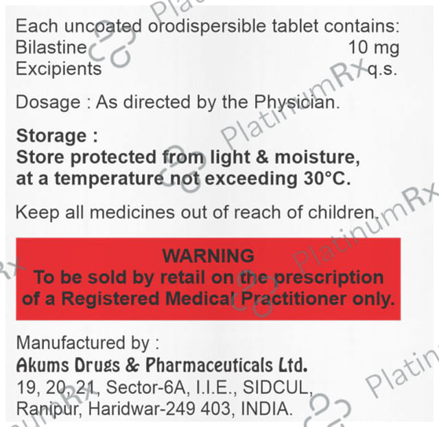 Bilavil Kid Orodispersible Tablet Tutti Frutti