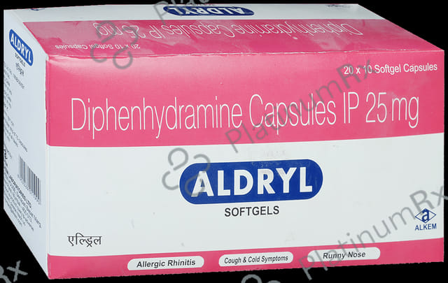 Aldryl 25mg Soft Gelatin Capsule 10s