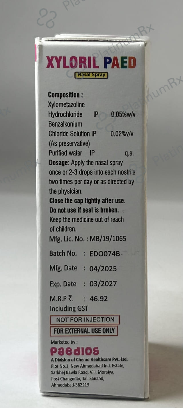 Xyloril Paediatric Nasal Spray 10ml