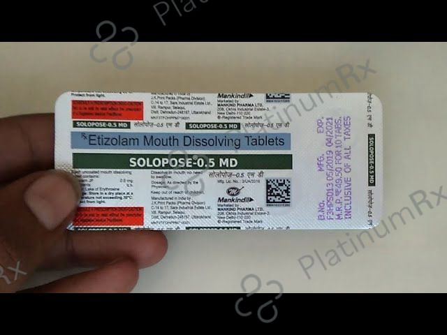Solopose 0.5mg Tablet MD 10s