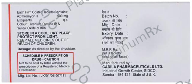 Azivista 500mg Tablet