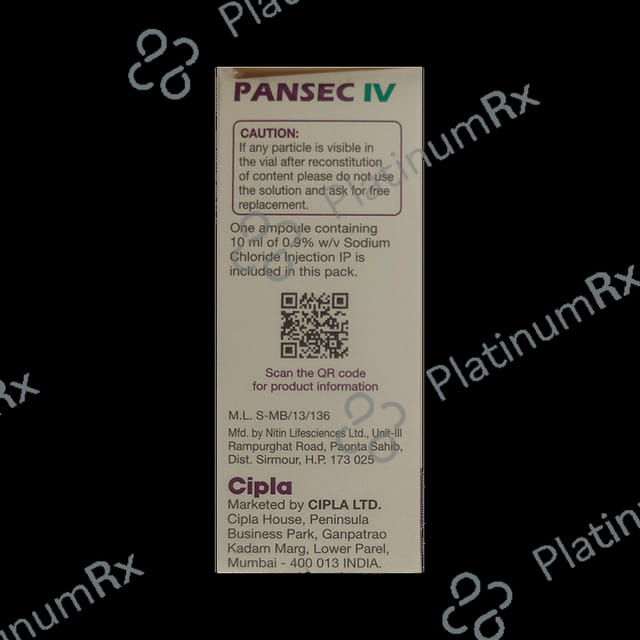 Pansec 40mg Injection 10ml