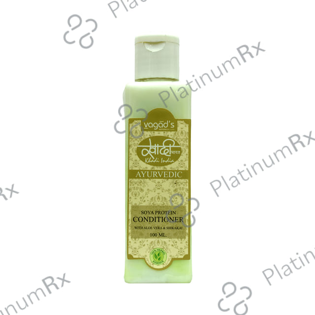 Vagad's Khadi India Ayurvedic Soya Protein Conditioner with Aloevera & Shikakai 100 ml