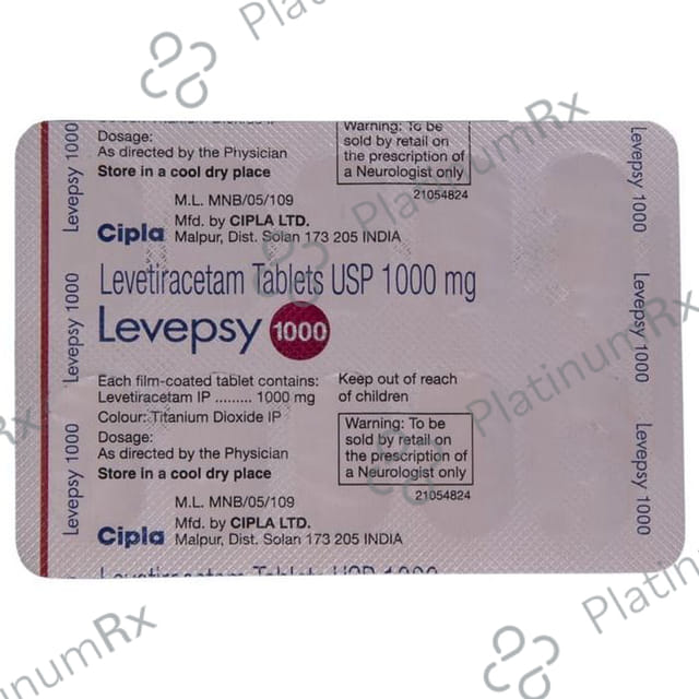 Levepsy 1000mg Tablet 10s