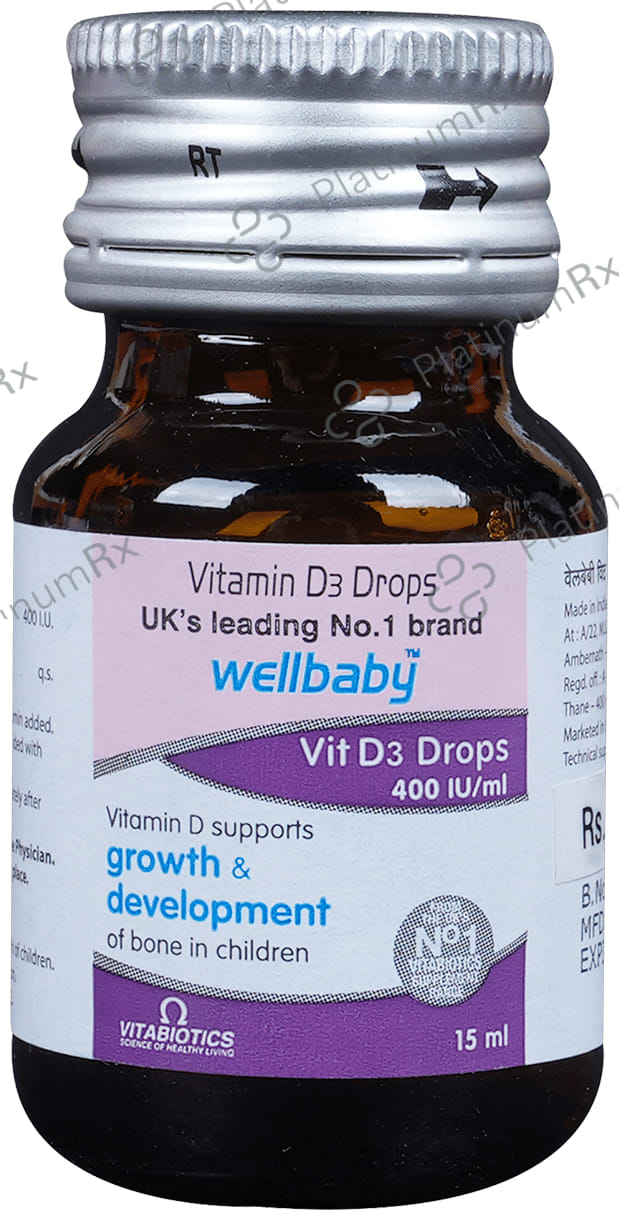 Wellbaby Vit D3 400IU Oral Drops 15ml