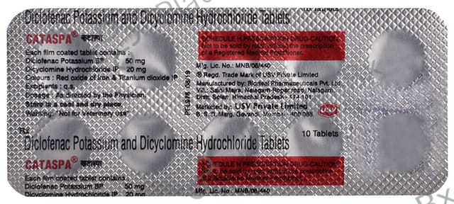 Cataspa 20/50mg Tablet 10s