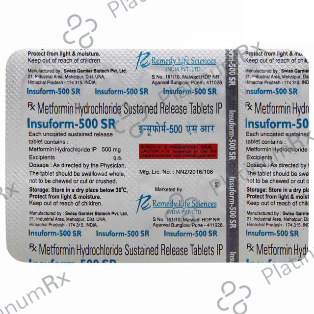 Insuform 500mg Tablet SR 10s