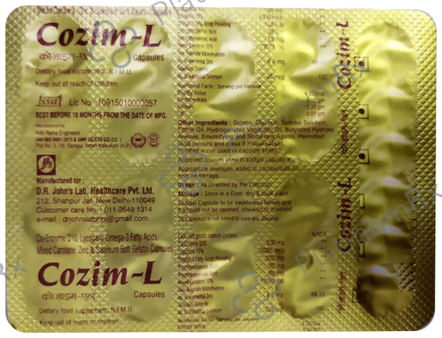 Cozim-L Soft Gelatin Capsule