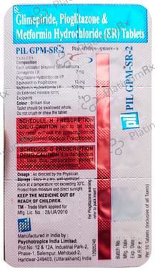 GPM SR 2/500/15mg Tablet 10s