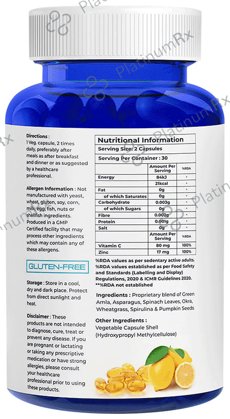 Biovitalia Organics Vitamin C + Zinc Capsule