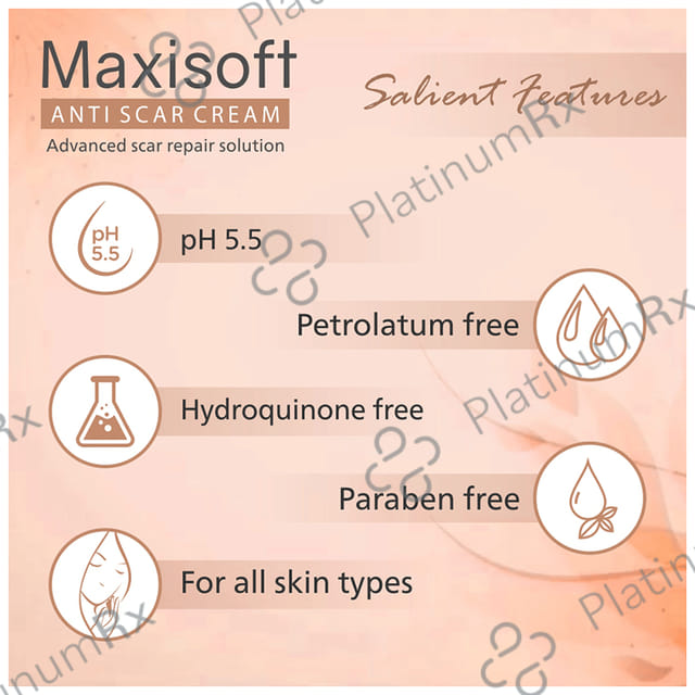 Maxisoft PH 5.5 Anti Scar Cream (25gm Each) 4 Tubes