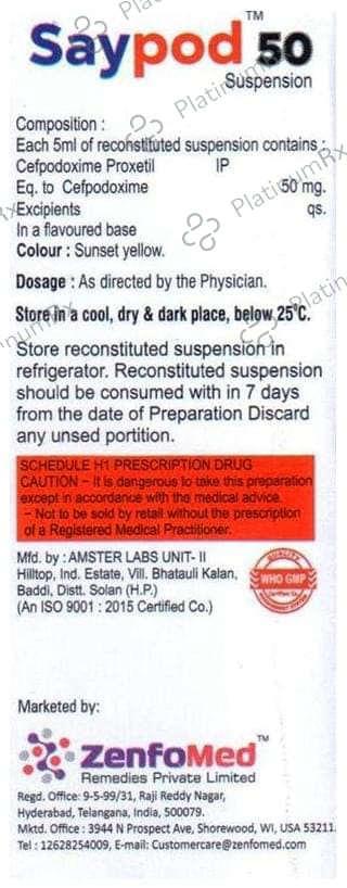 Saypod 50 Oral Suspension