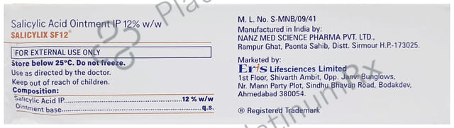 Salicylix SF 12 Ointment 50gm