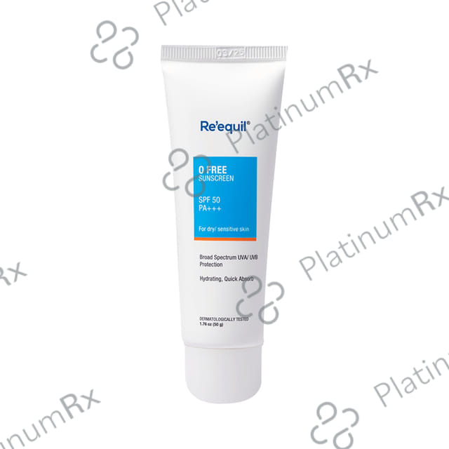 Re'equil O Free Sunscreen SPF 50 PA+++ Cream 50gm