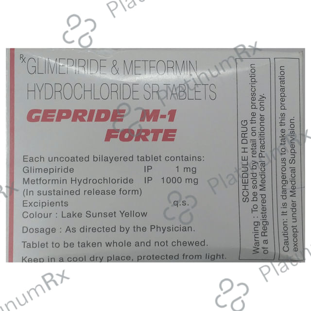 Gepride M 1 Forte 1/1000mg Tablet SR 10s