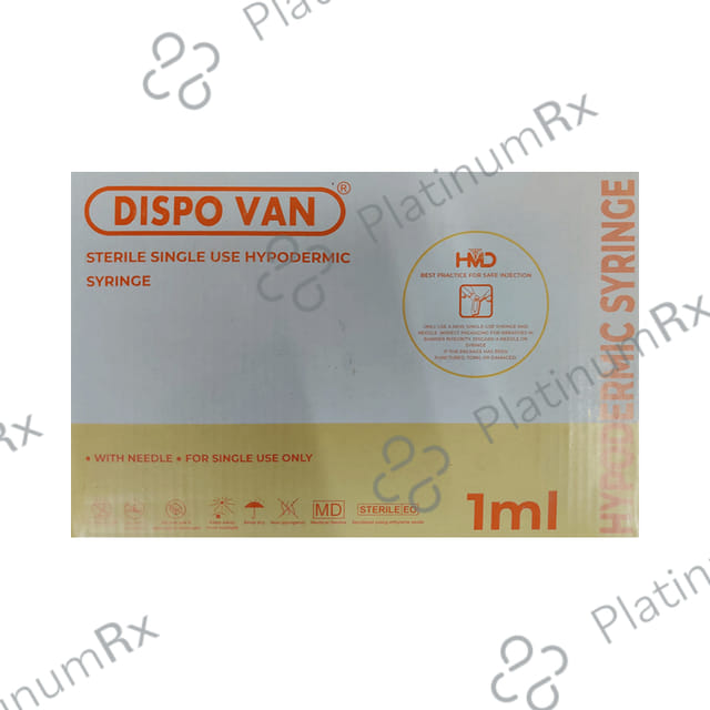 Dispovan 1ml Syringe with 26G Needle 100s