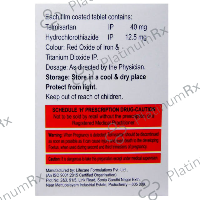 Corditel H 80mg/12.5mg Tablet 15 tablets