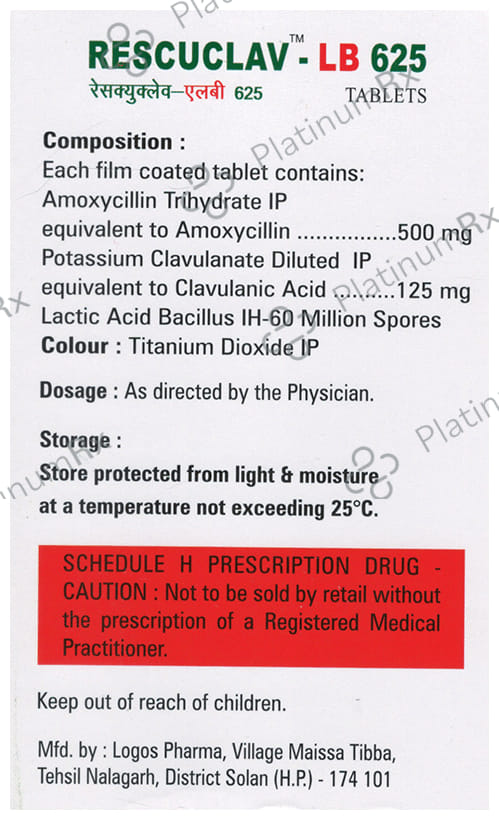 Rescuclav-LB 625 Tablet