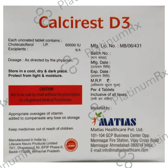 Calcirest D3 Tablet 4s