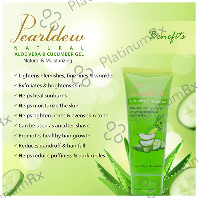 Pearldew Aloe Vera & Cucumber Gel (120gm Each) 1 Pack